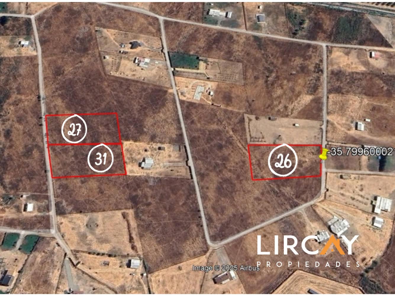 3 Lotes 5.000 mts en Venta Linares