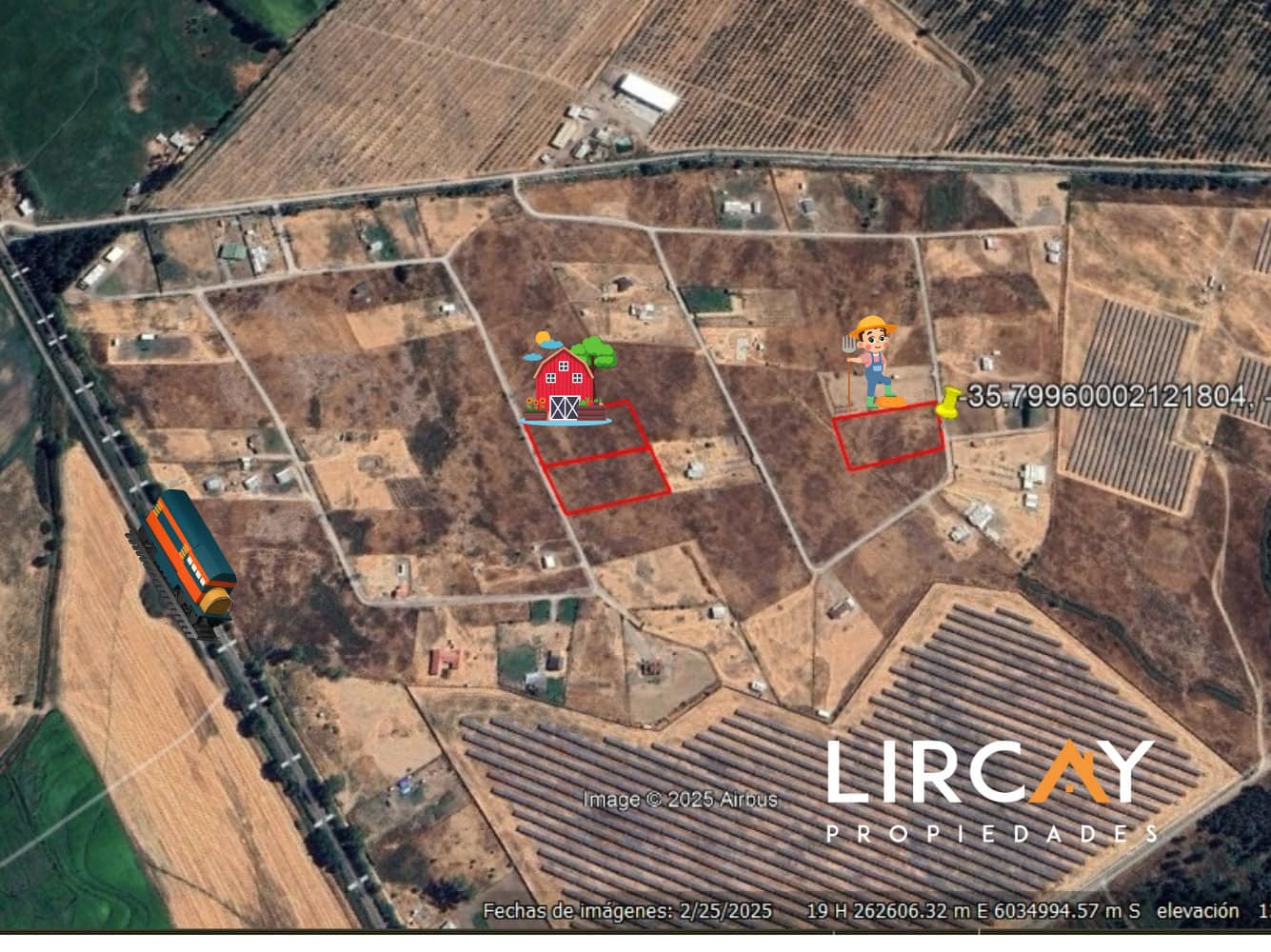 5 Lotes 5.000 mts en Venta Linares